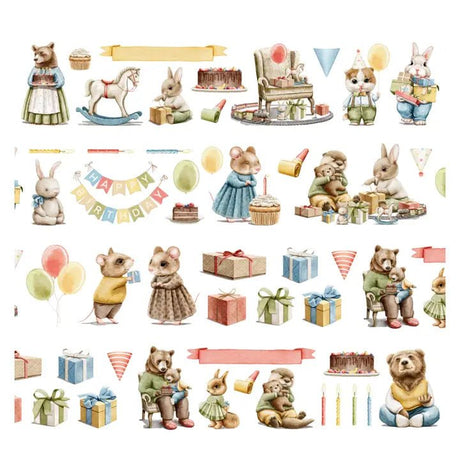 Pre cut Pet Tape - Penpaling Paula - Birthday Animals - 2 - Penpaling Paula - Tidformera