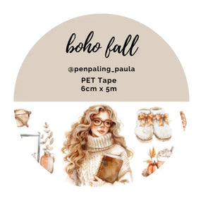 Pre cut Pet Tape - Penpaling Paula - Boho Fall 60 mm - 1 - Penpaling Paula - Tidformera