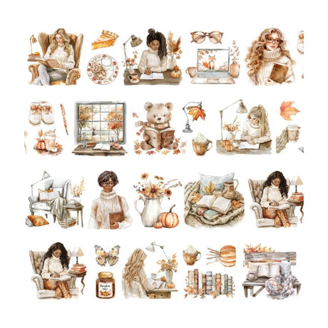 Pre cut Pet Tape - Penpaling Paula - Boho Fall 60 mm - 2 - Penpaling Paula - Tidformera