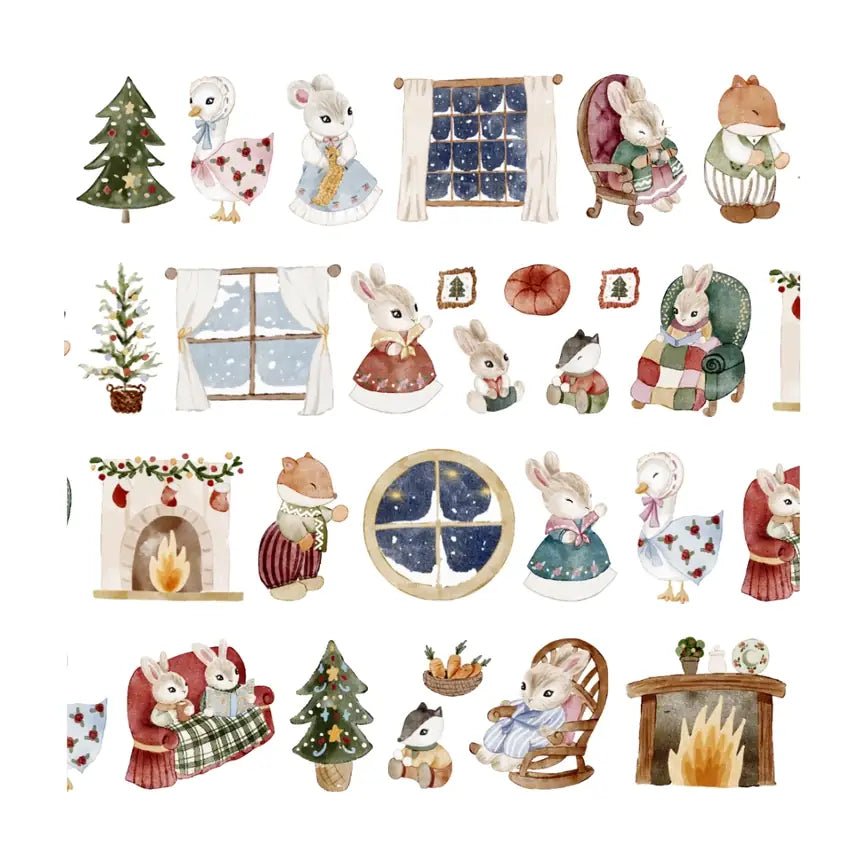 Pre cut Pet Tape - Penpaling Paula - Christmas Animals 60 mm - 2 - Penpaling Paula - Tidformera