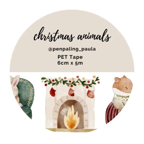 Pre cut Pet Tape - Penpaling Paula - Christmas Animals 60 mm - 1 - Penpaling Paula - Tidformera