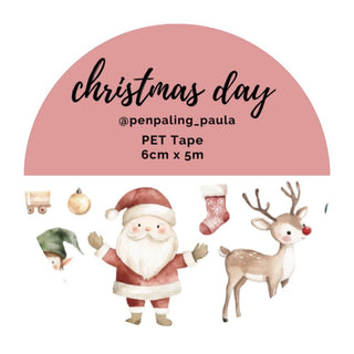 Pre cut Pet Tape - Penpaling Paula - Christmas Day - 1 - Penpaling Paula - Tidformera