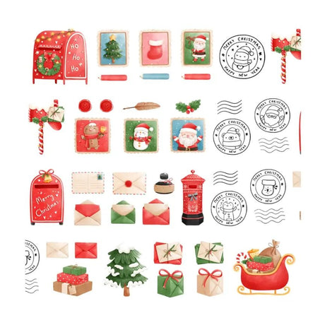 Pre cut Pet Tape - Penpaling Paula - Christmas Mail 60 mm - 2 - Penpaling Paula - Tidformera