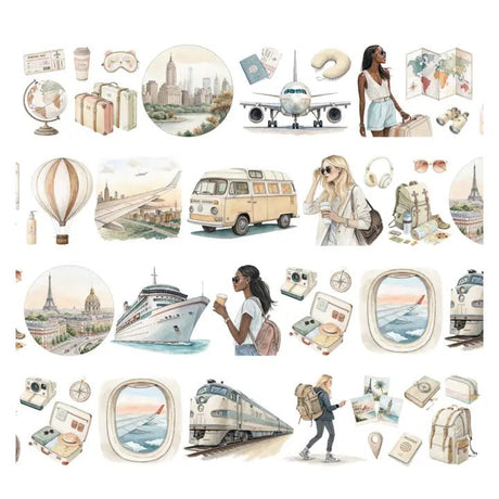 Pre cut Pet Tape - Penpaling Paula - Let's Go Travel - 2 - Penpaling Paula - Tidformera