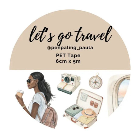 Pre cut Pet Tape - Penpaling Paula - Let's Go Travel - 1 - Penpaling Paula - Tidformera