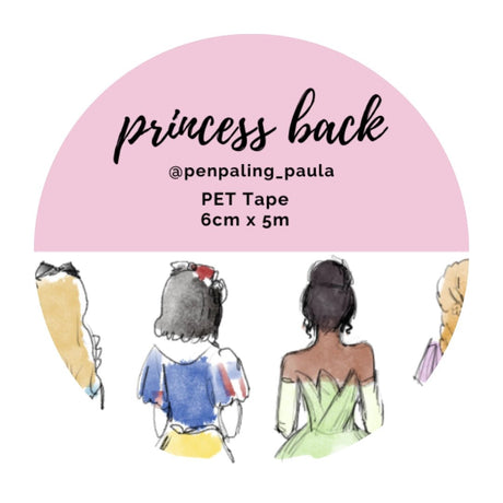 Pre cut Pet Tape - Penpaling Paula - Princess Back 60 mm - 1 - Penpaling Paula - Tidformera