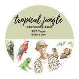 Pre cut Pet Tape - Penpaling Paula - Tropical Jungle 60 mm - 1 - Penpaling Paula - Tidformera