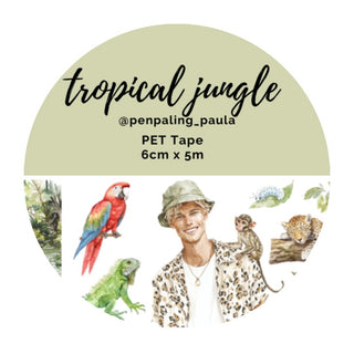 Pre cut Pet Tape - Penpaling Paula - Tropical Jungle 60 mm - 1 - Penpaling Paula - Tidformera