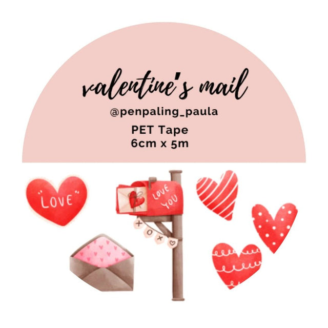 Pre cut Pet Tape - Penpaling Paula - Valentine's Mail - 1 - Penpaling Paula - Tidformera