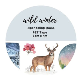 Pre cut Pet Tape - Penpaling Paula - Wild Winter 60 mm - 1 - Penpaling Paula - Tidformera
