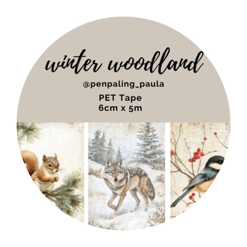 Pre cut Pet Tape - Penpaling Paula - Winter Woodland - 1 - Penpaling Paula - Tidformera