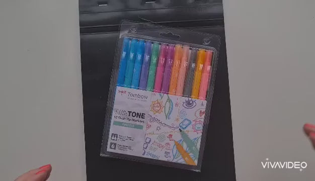 Video - Tombow Twintone fiberspetspennor