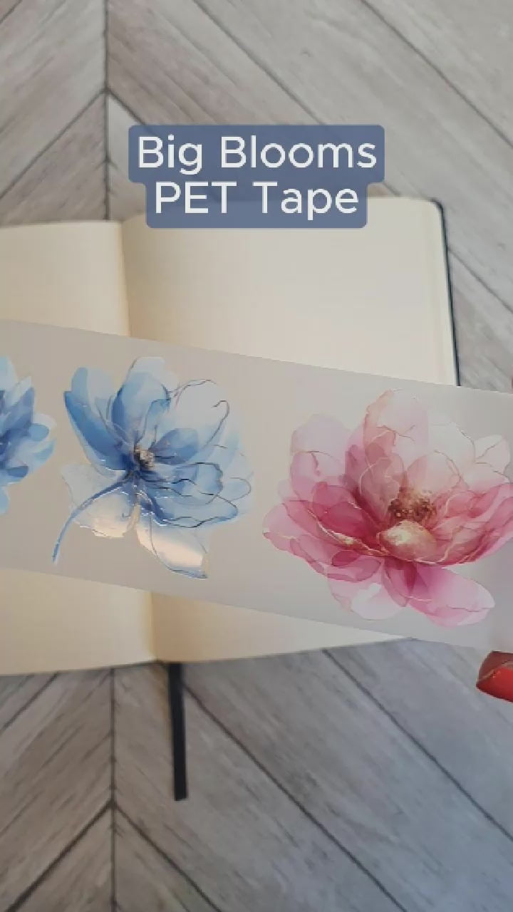 Pet Tape - MIC - Big Blooms Glossy & Embossed 60 mm