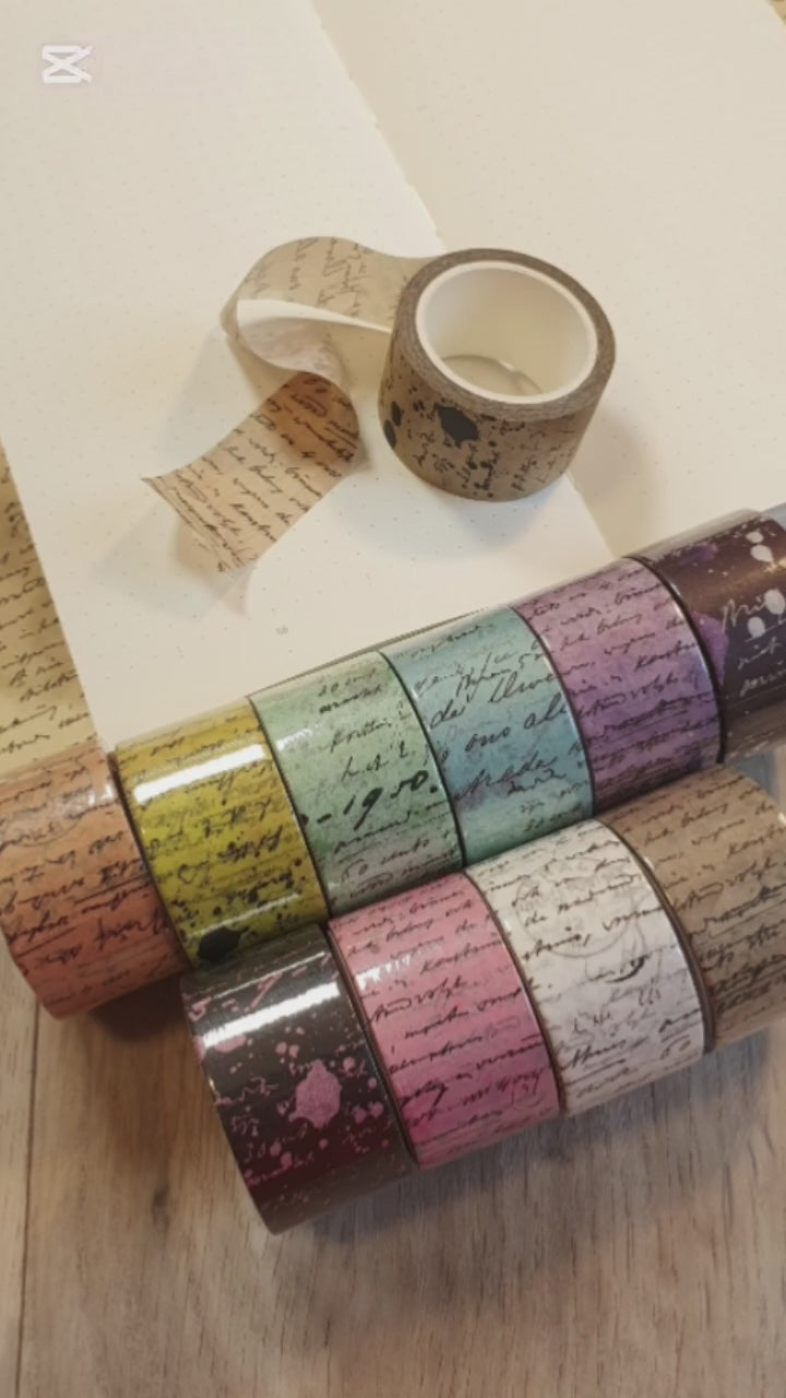 Washi tape - Mimmilä - Script Columns Vintage 25 mm