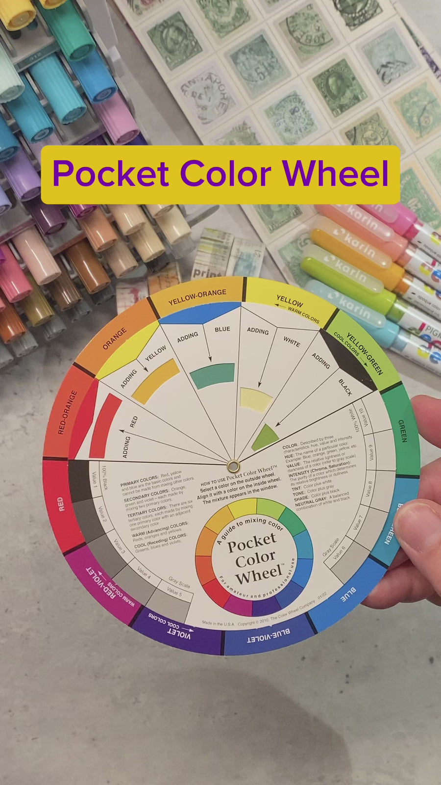 Pocket Color wheel - Mixing guide | Snabb leverans! – Tidformera