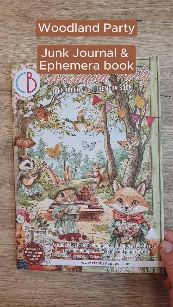 Video - Woodland Party Junk Journal & Ephemera book. Tidformera