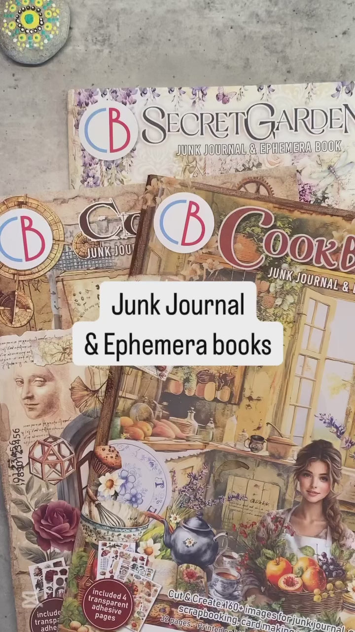 Video - Vi visar 3 olika motiv på Junk Journal and Ephemera books från Ciao Bella