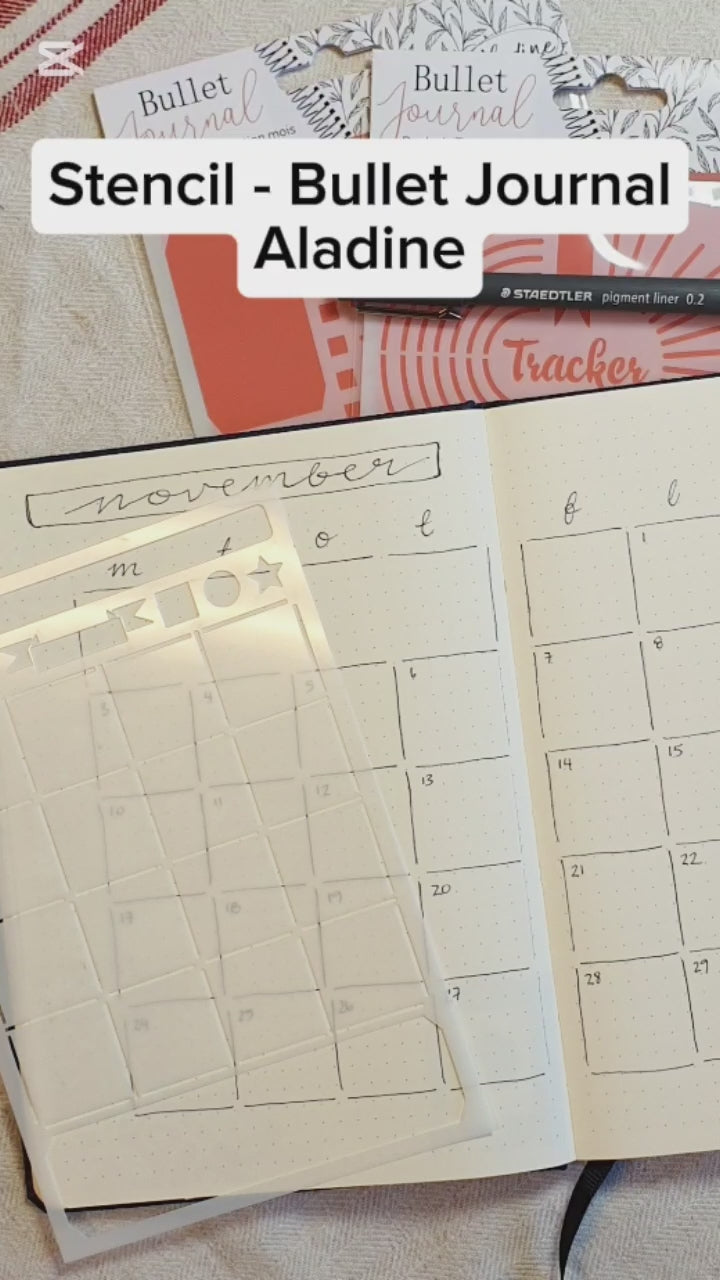 Video - Bullet journal stenciler från Aladine. Tidformera