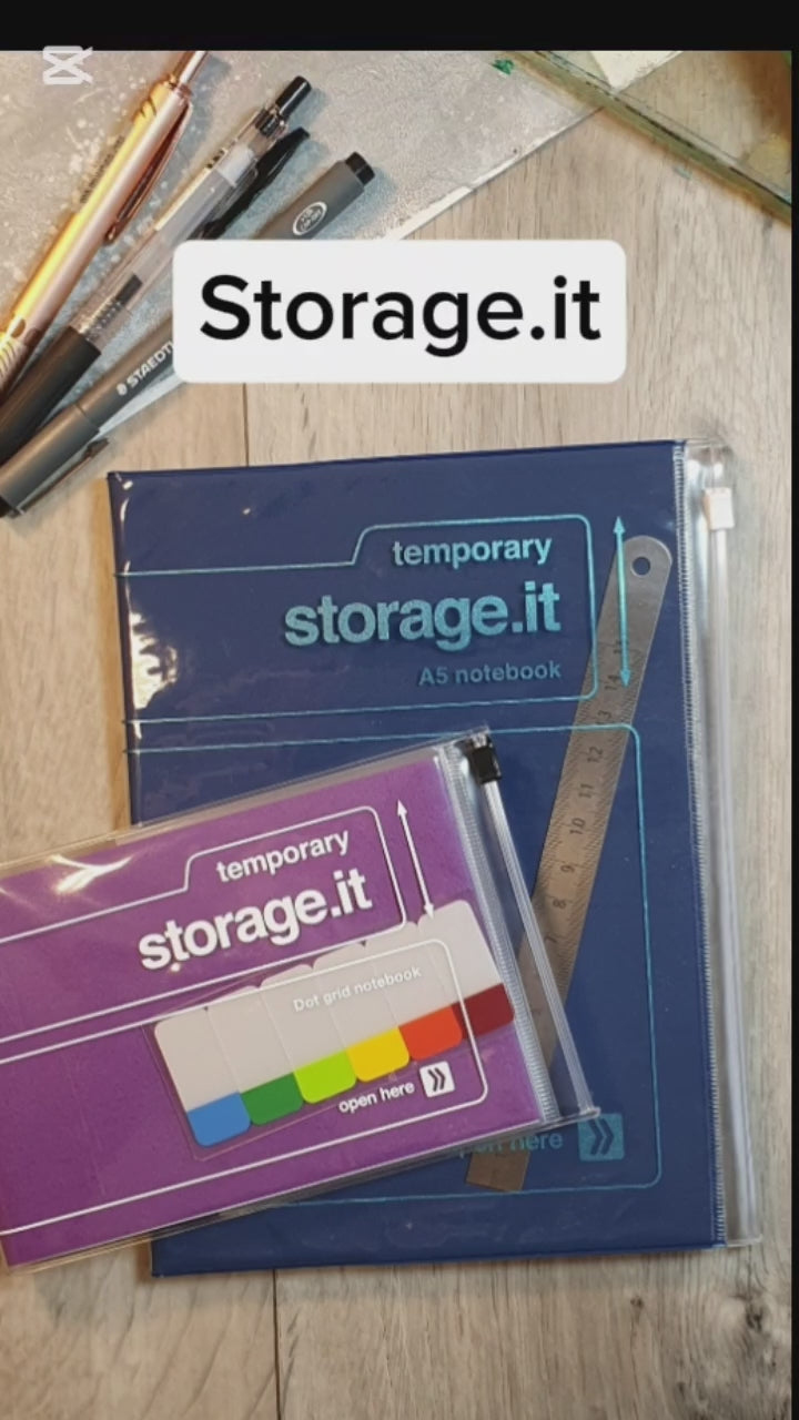 Video som visar funktion av Storage.it notebooks i A5 och A6 format. Tidformera