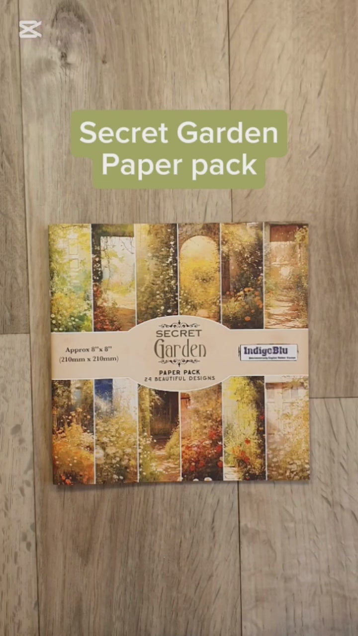 Video - Visar alla sidor i Secret Garden Paper pack från IndigoBlu