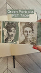 Pet Tape - MIC - Green Portraits Glossy & Embossed 70 mm