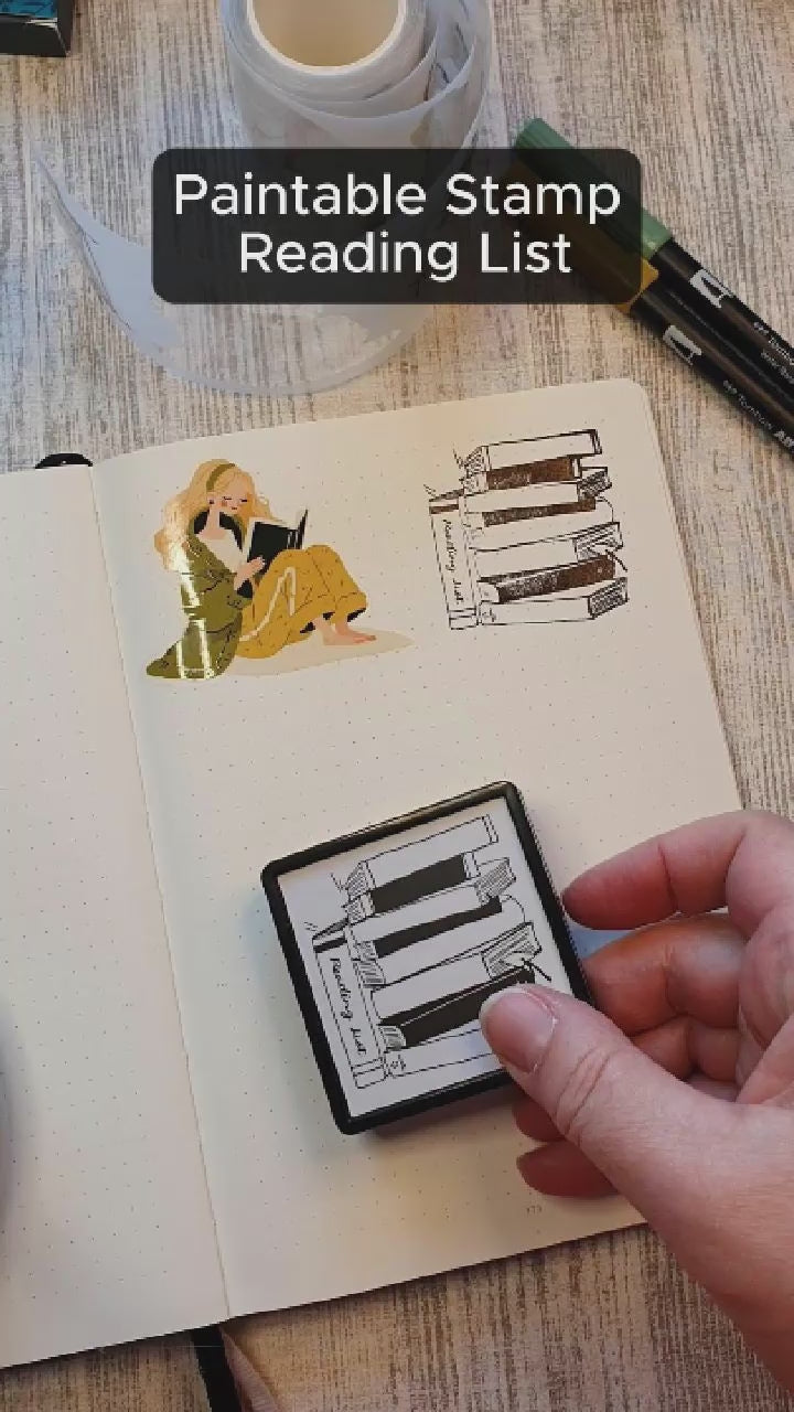 Stämpel Paintable Stamp Pre-inked - Reading List
