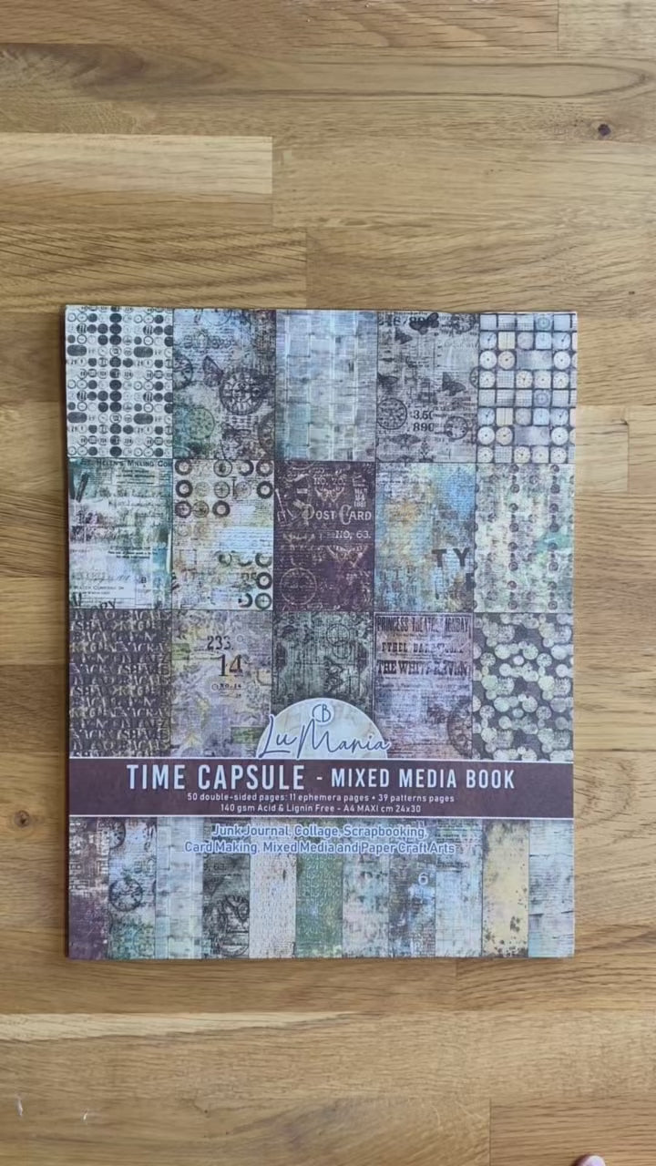 Video där vi visar Mixed media book - Time capsule från Ciao Bella.