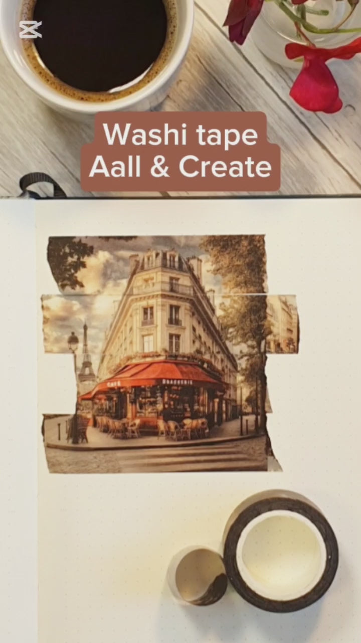 Video - Alla and Create - 133 Parisian Bloomscape washi tape - Tidformera