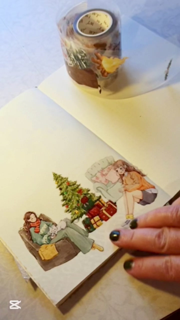 Video med Fireside Tales Pre-Cut Pet tape från The Washi Tape shop