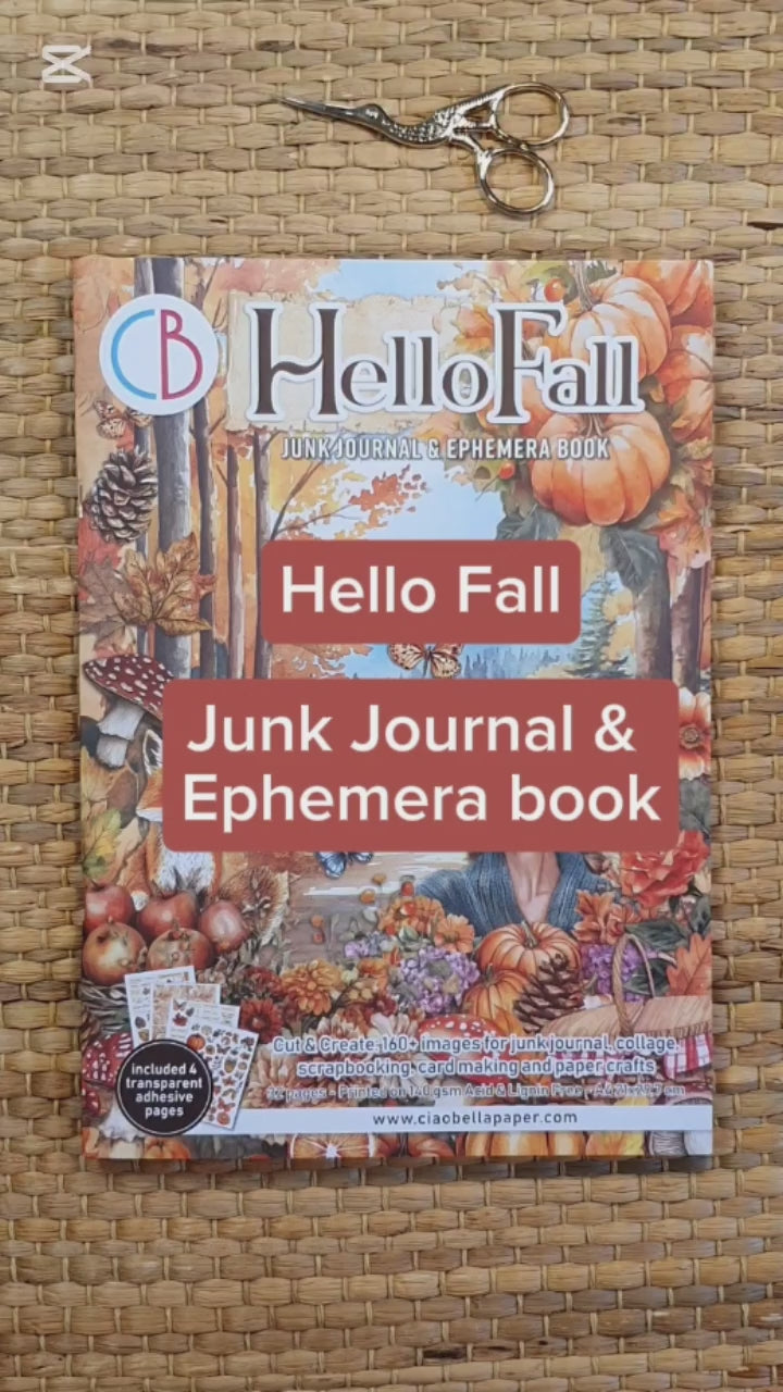 Junk Journal & Ephemera book - Hello Fall