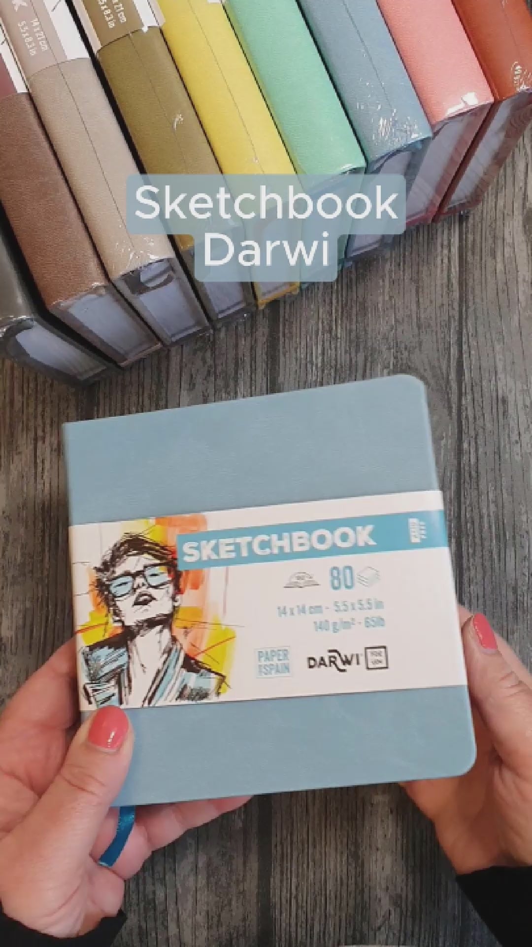 Sketchbook 14 x 14 - Soft blue