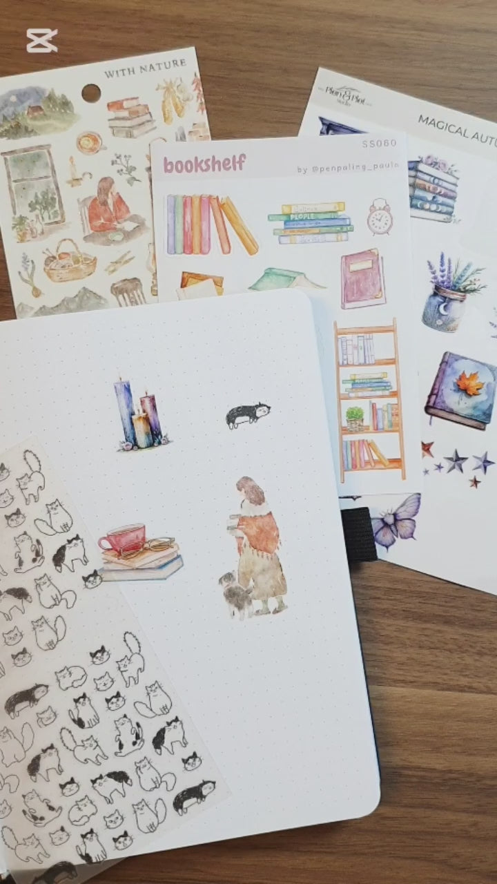 Video - Vi visar olika märken och typer av sticker sheets, klistermärken på ark. 