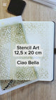 Video - Stencil Art 12,5 x 20 cm till bakgrund i Bullet journal. Tidformera