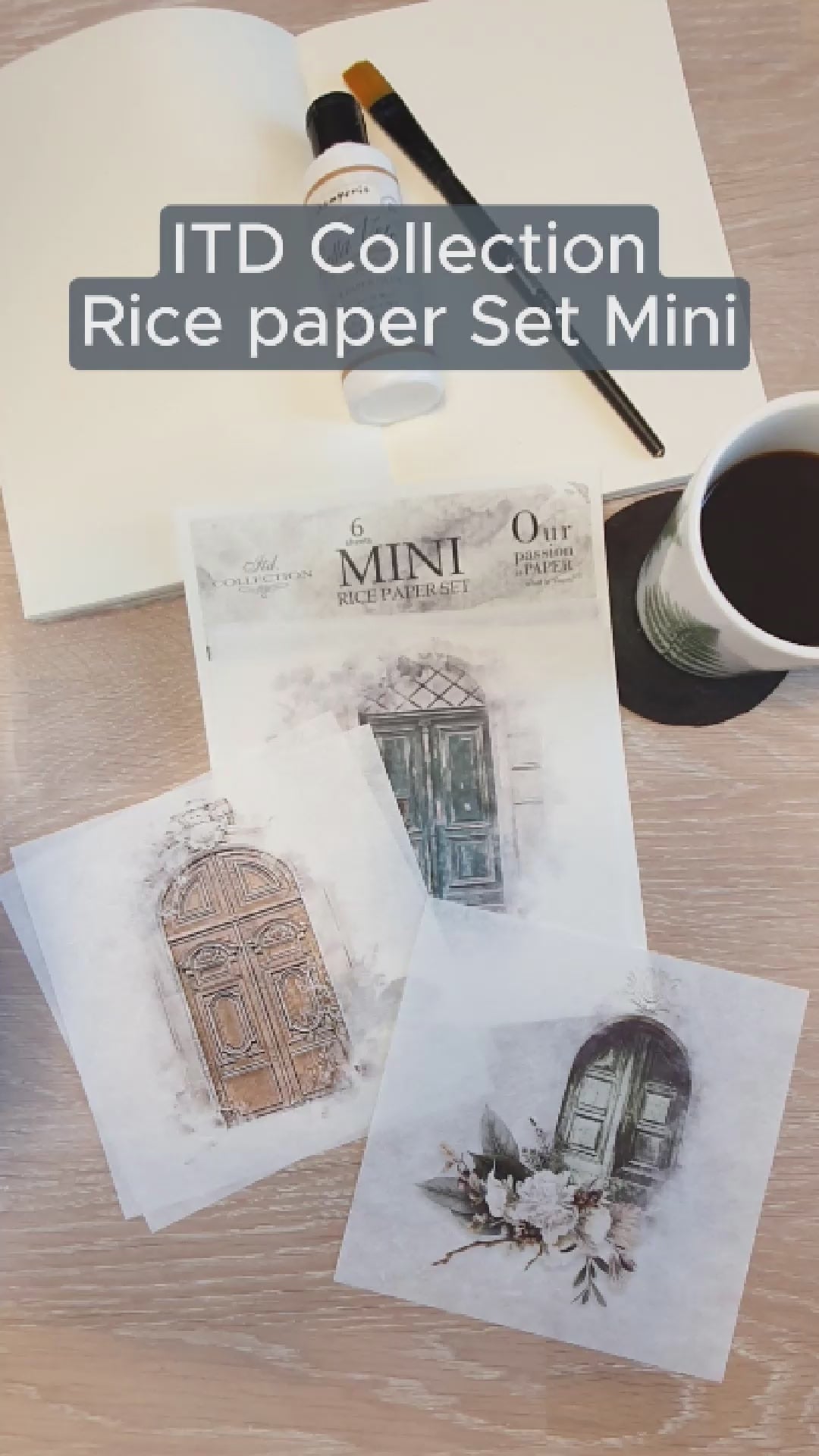 Video - Rice paper Set - 15 x 15 - Doors with flowers