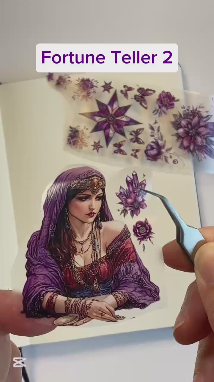Video med Fortune Teller 2 PET tape från Scrapbook Resource Co - Tidformera