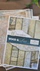 Ris papper set till decoupage med trä och spetsmotiv i romantisk chabby chic stil. Från ITD Collection. Tidformera