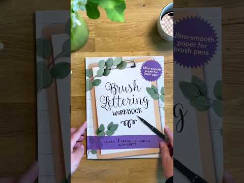 Brush Lettering Workbook - Learn 9 brush lettering alphabets