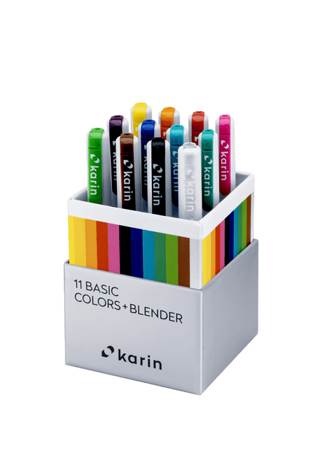 Realbrush PRO 12 - pack - 11 Basic colors + Blender - Karin - Tidformera