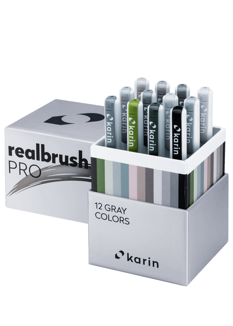 Realbrush PRO 12 - pack - Gray colors - 1 - Karin - Tidformera