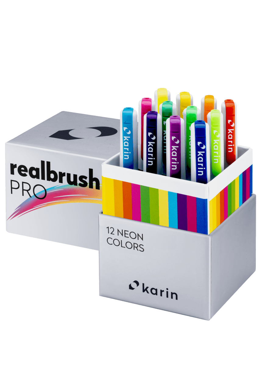 Realbrush PRO 12 - pack - Neon colors - Karin - Tidformera