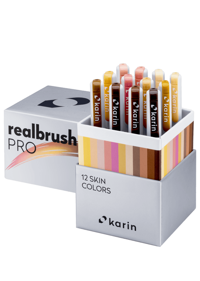 Realbrush PRO 12 - pack - Skin colors - Karin - Tidformera