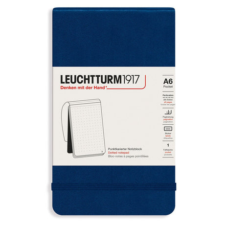 Reporterblock Lt A6 Hård pärm Dotted - Navy - 1 - Leuchtturm1917 - Tidformera