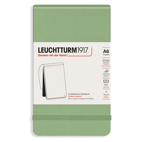 Reporterblock Lt A6 Hård pärm Dotted - Sage - 1 - Leuchtturm1917 - Tidformera