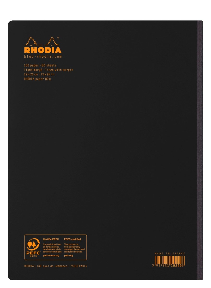 Rhodia Skrivhäfte - Composition book - B5 Svart - Linjerad - 2 - Rhodia - Tidformera