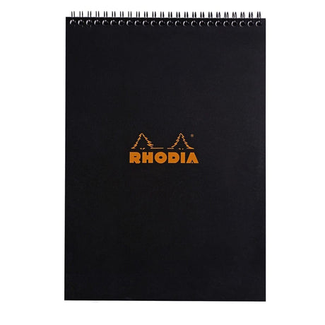 Rhodia Spiralblock A4+ Linjerat Kortsida från Rhodia - Svart skrivblock - Tidformera