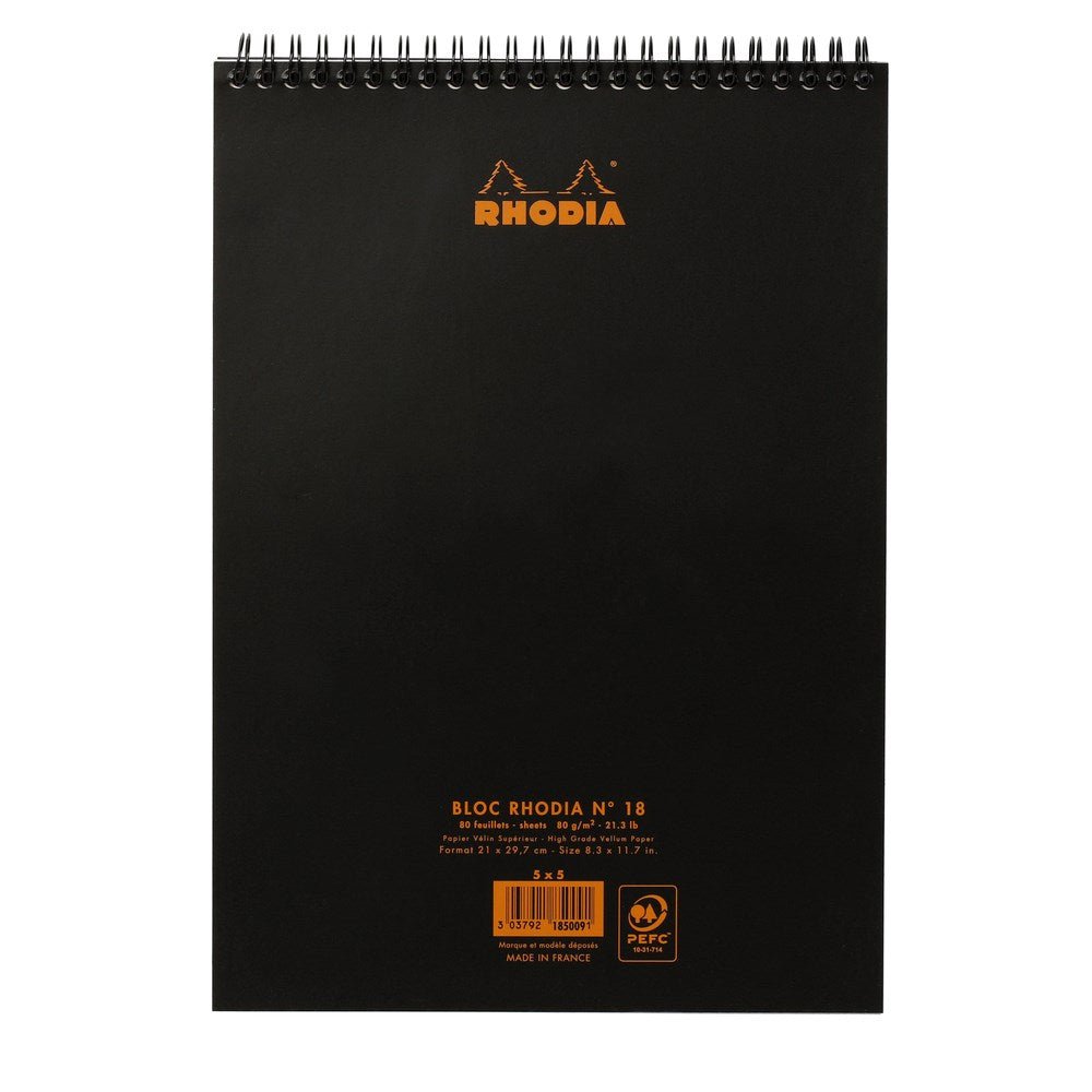 Rhodia Spiralblock A4+ Rutat Kortsida - 3 - Rhodia - Tidformera