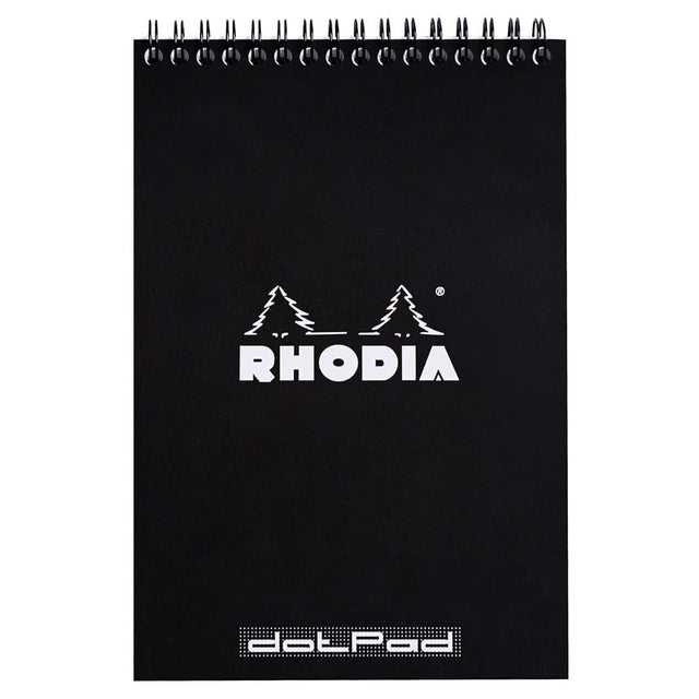 Rhodia Spiralblock A5+ Dotted Kortsida från Rhodia - Svart skrivblock - Tidformera