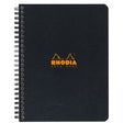 Rhodia Spiralblock A5+ Linjerat Långsida Svart från Rhodia - Svart skrivblock - Tidformera