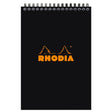 Rhodia Spiralblock A5+ Rutat Kortsida från Rhodia - Svart skrivblock - Tidformera