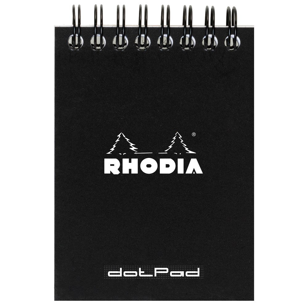 Rhodia Spiralblock A7 Dotted Kortsida från Rhodia - Svart skrivblock - Tidformera